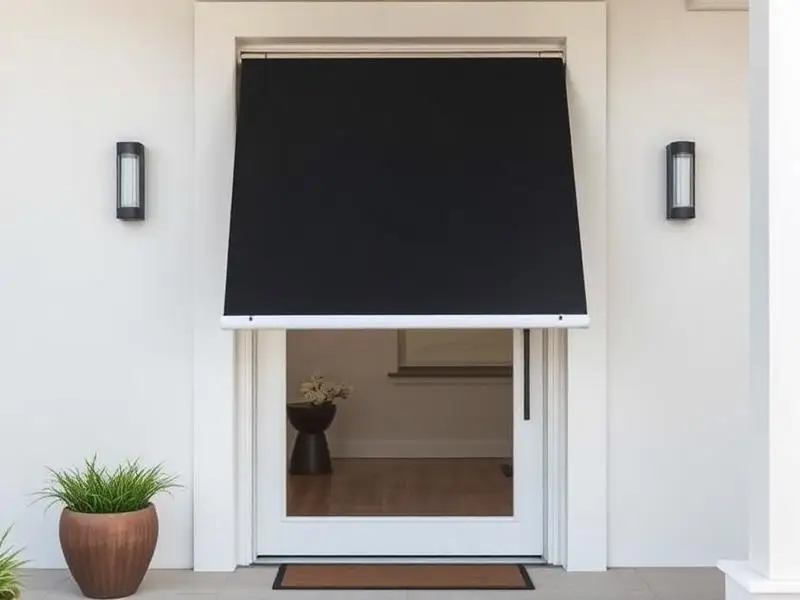 An insect screen fitted to a single entry door