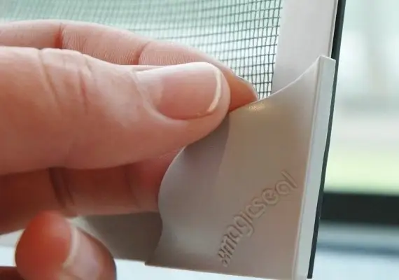 Removable magnetic insect screen fitted to a window frame