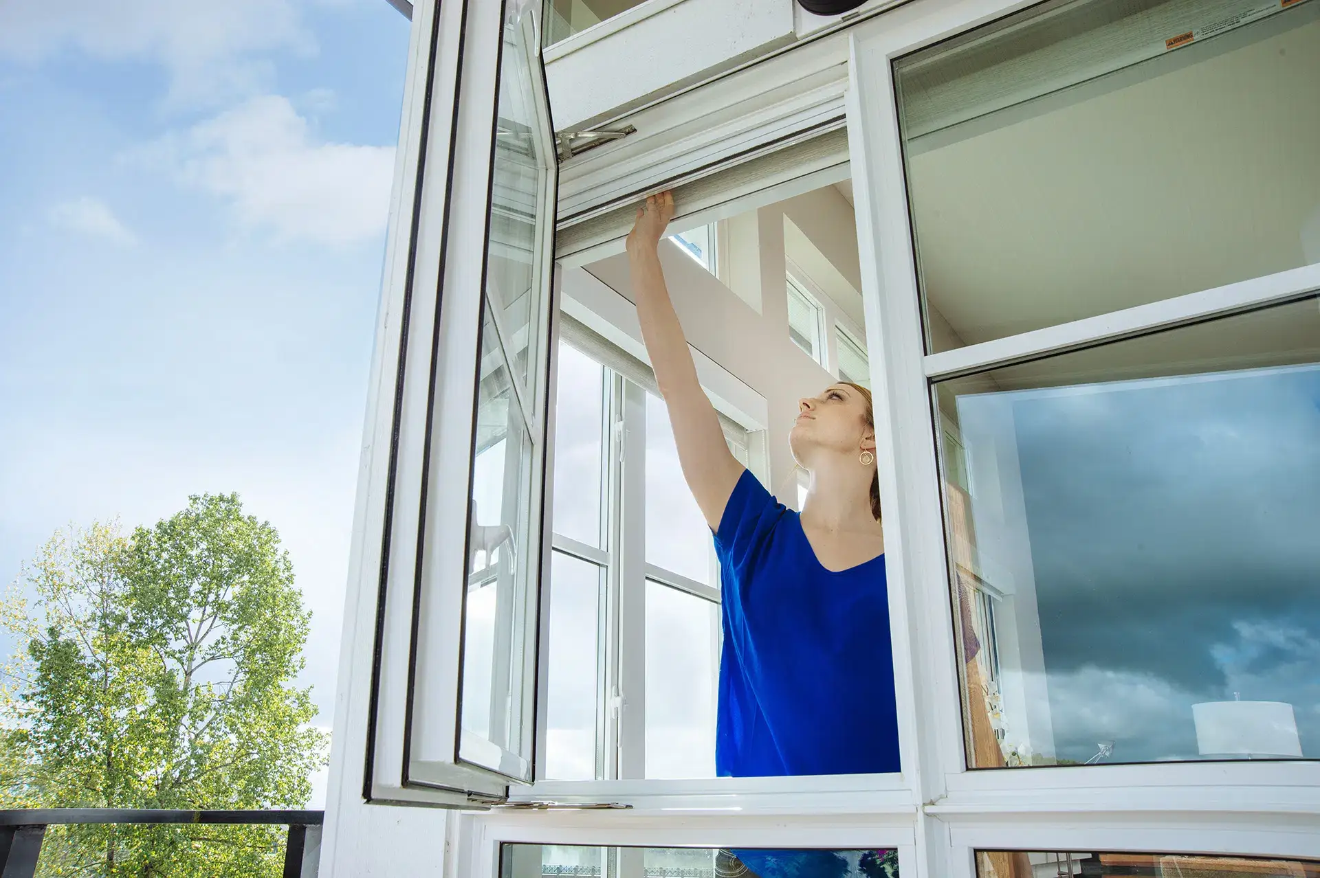A retractable Serene window insect screen in a New Zealand home